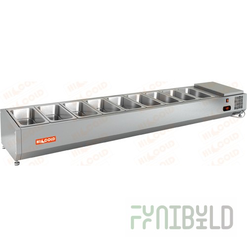 Showcase HICOLD VRTO 1970 (1970x385x248mm, 0.31 kW, 220V,+2...+7 °C)
