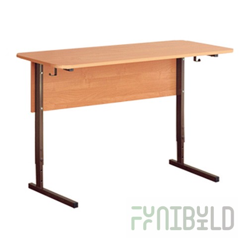 Student desk 2-seater adjustable. 4-6 degrees. height 1200x500x640 (700,760) in, art. SUR-2.2 (ALDER)