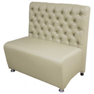 Sofa Lotus with carriage coupler 1000x700x1000mm, leatherette color coffee