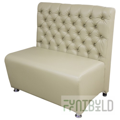 Sofa Lotus with carriage coupler 1000x700x1000mm, leatherette color coffee