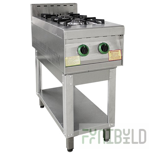 Gas stove 2-burner without oven. cabinet PG-2-01 (415x850x860x(960) in)