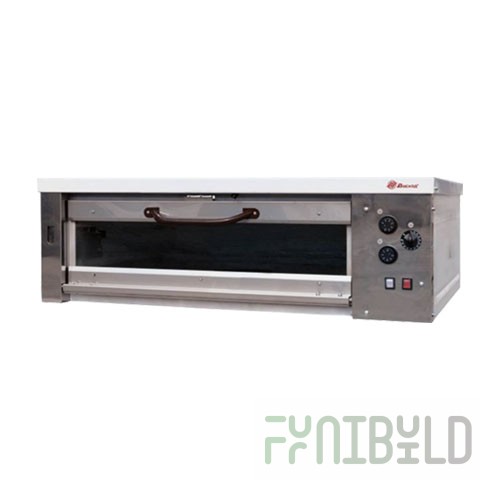 Electric bakery oven HPE-750/1-S (with glass door) (1365x1075x430mm, output per 1 baking: 24 tinned bread, 14 pcs 0.3 kg loaf, 6.4 kW, 380 V, 170 kg)