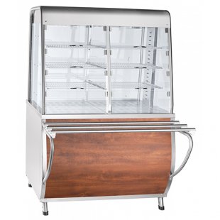 Thermal display counter PVT-70T (closed display case, 1120 in) Kashir. (1120x766(1024)x1703mm, 230 V)