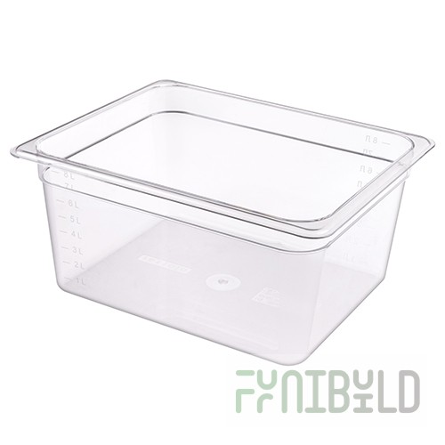 Gastronorm container without lid polycarb.GN 1/2, H-150,325x265mm, art.422110801, in pack 8 pcs.