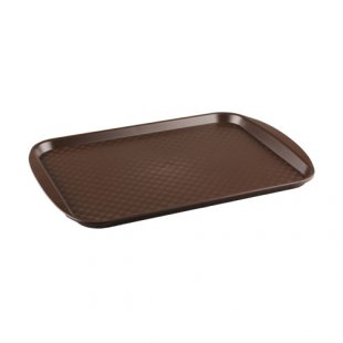 Plastic rectangular tray 420x300x20mm (brown) art.422106714 in pack. 16 pcs.