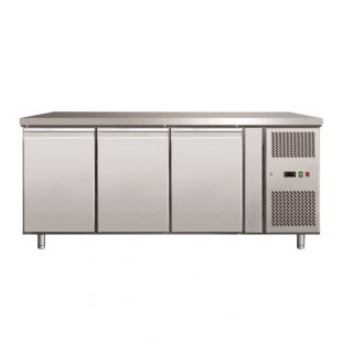 Medium-temperature table V=465l, COOLEQ GN3100TN (-2...+8C, without sides, 1795x700x860 in, 3 doors, stainless steel)