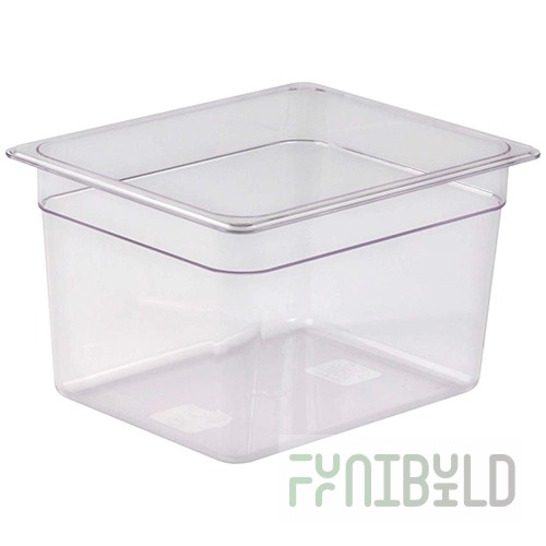 Gastronorm container without lid p/p GN 1/2, H-200, 325x265x200mm, (plastic, transparent), in pack. 6 pcs. 422100801