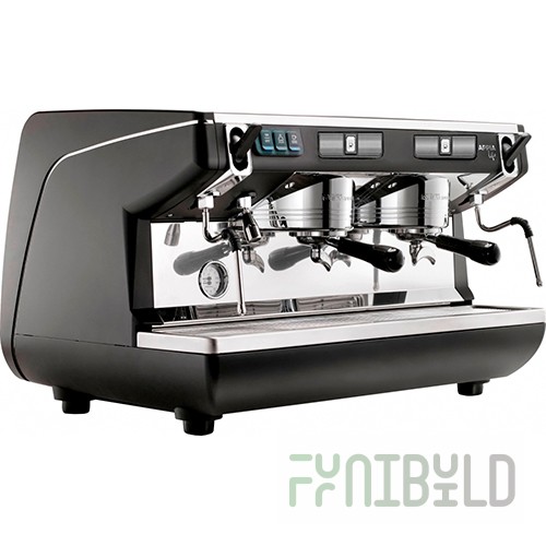 Coffee machine Nuova Simonelli Appia Appia LIFE 2gr S 220V black+high groups+economizer (780x545x530 in)