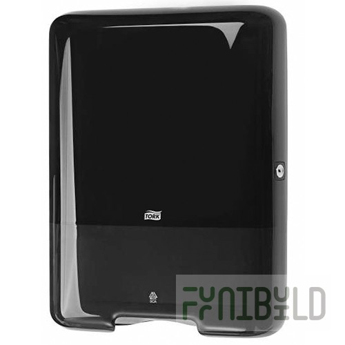 Dispenser for sheet towels Singlefold ZZ and C-sl. Elevation black art.553008