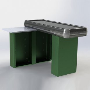 Checkout counter MINIMARKET 1500x500x900mm, cashier's cabinet, straight tabletop art. inP-1500