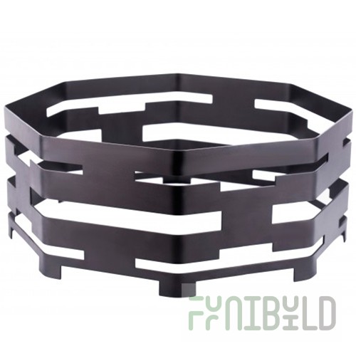 Octagonal buffet base 400x150mm, black, art. 00420