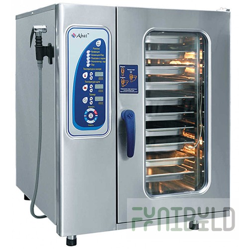 Convection steamer without gastronomic container on 10 levels PKA 10-1/1PM2-01 (stainless steel, steam generator, 10GN 1/1, 3-channel probe)