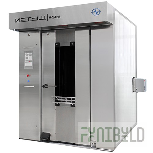 Rotary oven PVT - 2Kf1 (2910x1920x2480mm; for baking trays 600x800mm; gas; without burner; stainless steel body)