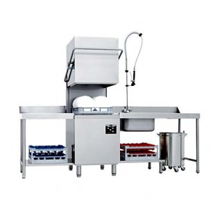 Dome dishwasher APACH AC800 (ST3800RU) (706x800x1500, 380V, 8.2 kW, 40/30 kas/h, stainless steel washing arms)