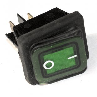 Single wide green key switch without light bulb (15A 250V)