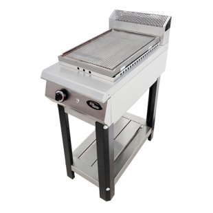 Gas frying surface F1PZHG/800/50065 (open stand) (420x800x1050mm, 9 kW, corrugated)