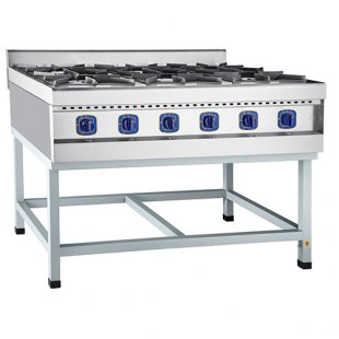 Gas stove 6-burner without oven (on painted stand) PGK-69P (900x1200x970mm, 37 kW)