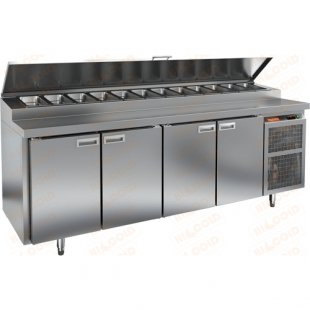 Pizza table Hicold PZ1-1111GN (1/3) (2280x700x850(1000)mm,+2...+10 °С)