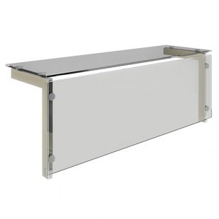 Upper shelf VIOLA PV-1685 (1790x300x400 in, stainless steel and tempered glass)