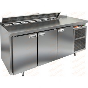 Salad table Hicold SL2-112GN with cover (1835x700x850mm, +2...+10 °C)