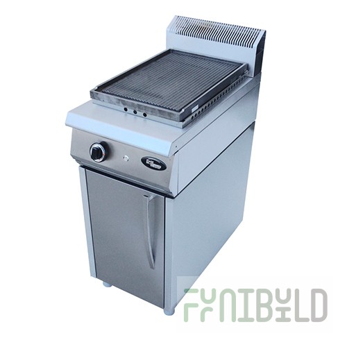 Gas frying surface F1PZHG/800/50066 (closed stand) (420x800x1050mm, 9 kW, corrugated)