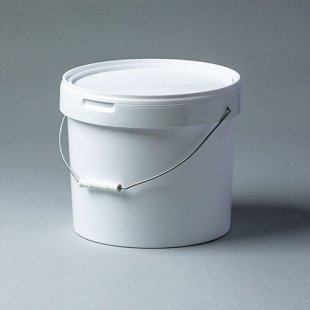 Round bucket 18 l. white, lock D=327 in