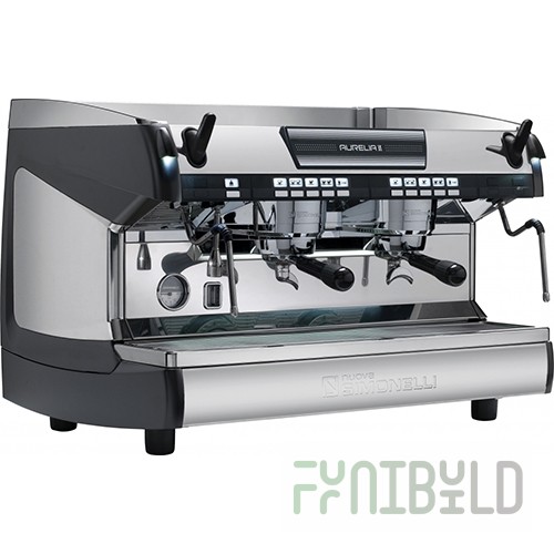 Coffee machine Nuova Simonelli Aurelia II Vol 2 gr black+high gr+LED(semi-automatic, 2 high gr, 815x565x565 in, 4.5 kW)