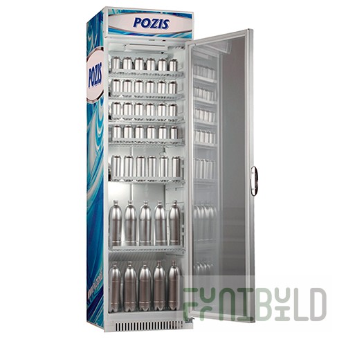 Single-chamber display refrigerator V=410l