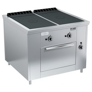 Gas stove 2-burner closed type floor with oven PRG-IIA-2S DSh Maxi (1000x990x850(760)mm, 2x10kW, 1x8kW)