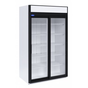 Medium-temperature cabinet Capri 1.12SK (glass doors, stepped compartment) 0…+7 C° 1200x735x2030 in