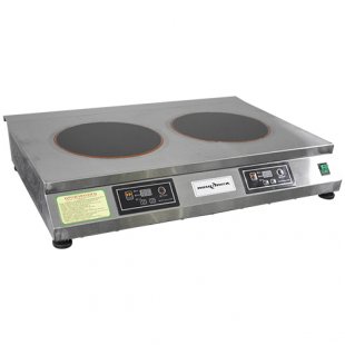 Tabletop induction cooker PEI-20-15-S with touch panel (450x700x120, 2 conf. 3 kW, 220 V)