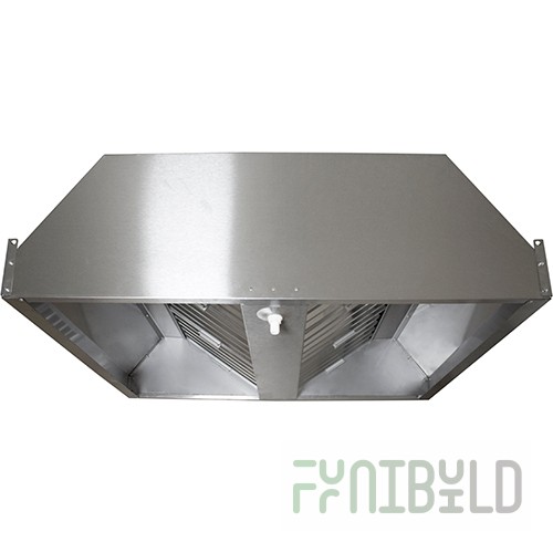 Island exhaust hood with grease-catching labyrinth filter ЗВ-О09/12 900х1200х400mm