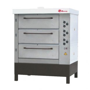 Electric bakery oven HPE-750/3 stainless steel (1367x1075x1720mm, output per 1 output: 72 loaf pans, 42 loaves 0.3kg, 19.2kW, 380V, 442kg)