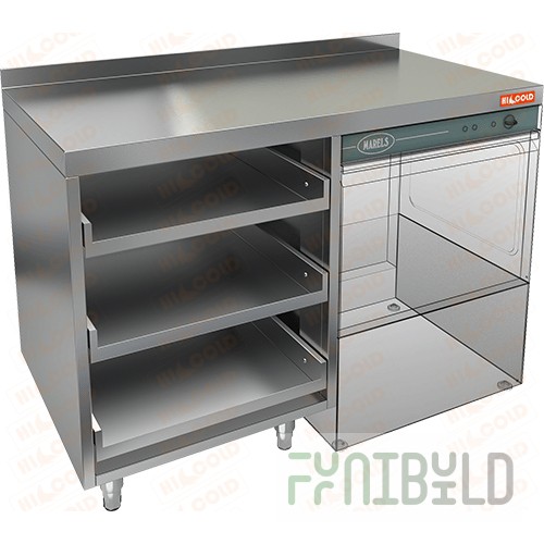 Table with wing for in Hicold NBMKBKP-12/7BP (1200x700x850 in, stainless steel AISI430)