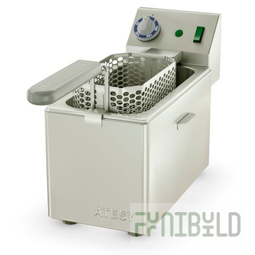 Electric tabletop deep fryer 1 capacity PANDA-EURO-1X1/3 (208x568x342 in, 8 l, 2.3 kW, 220 V)