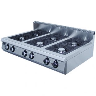 Gas stove 6-burner without oven (tabletop) F6PG/50006 (1180x800x400 in, 44 kW)