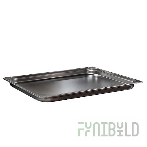 Gastronorm container without lid stainless steel GN-2/1 depth 40, 10 l. (650x530x40 in.), in pack 3/6 pcs.
