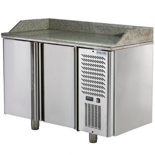 Medium-temperature pizza table V=320l, POLAIR TM2GNpizza-G Grande (-2...+10, 1200x705x850/1000 in, 2 doors, granite tabletop)