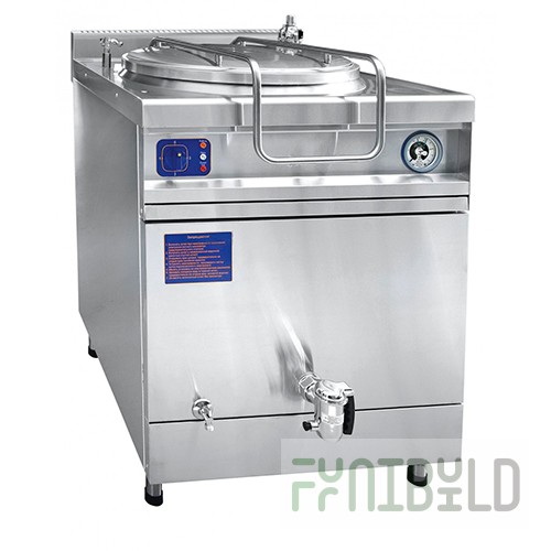 Food boiler KPEM-200/9 T (200 l, 100°C, drain tap, steam jacket, 900 Series) 841x1018x1182 in