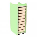 Cabinet with drawers for crafts 265x420x800, art.IM-11 (light green)