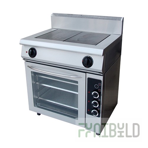 Electric stove with 2 burners and oven F2PDE/600 (800x600x1050 in, 10.5 kW, 220/380 V)