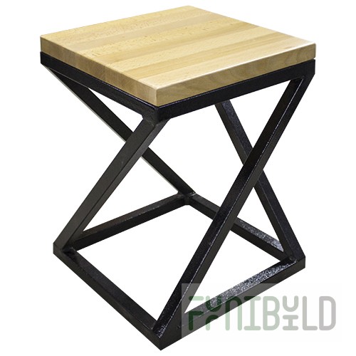 Stool Loft, spiral 340x340x460mm, seat Beech