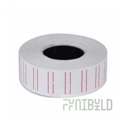 Labels 21.5x12 straight edge white with red stripe (MHK) 800