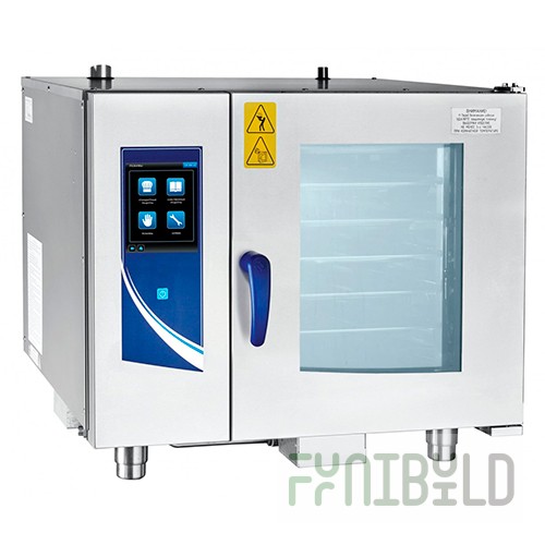 Convection steamer without gastronorm, 6 levels GN 1/1, PKA6-1/1PP2 (steam generator, 840x800x775, 120 installed programs and 360 additional, automatic washing, all stainless steel, LCD screen, touch control, firmware via USB)