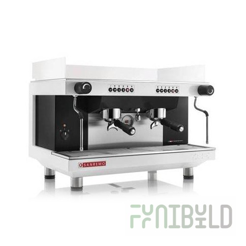 Espresso coffee machine, 2 coffee groups, ZOE Compact, automatic (530x528x543mm, 2.7 kW)