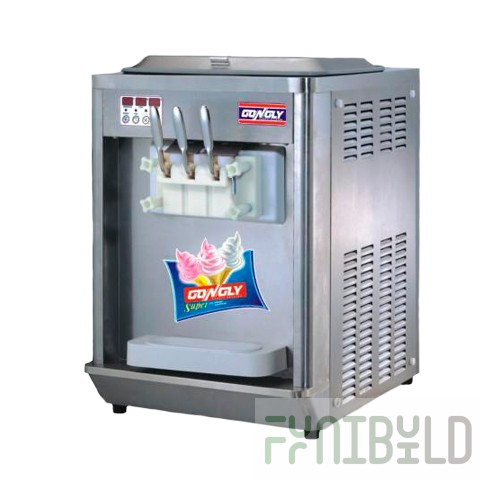 Soft ice cream freezer COOLEQ IF-3 (518x740x780mm, 11-16kg/hour, 2x7 l, stainless steel, 1.7 kW, 220V)