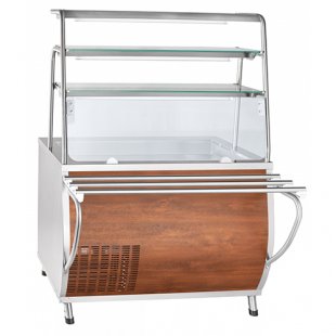 Refrigerated counter PVV(N)-70T-NSh cooling. bathtub (open, 1120 in) cashier (1120x766(1024)x1624 in, 230 V)