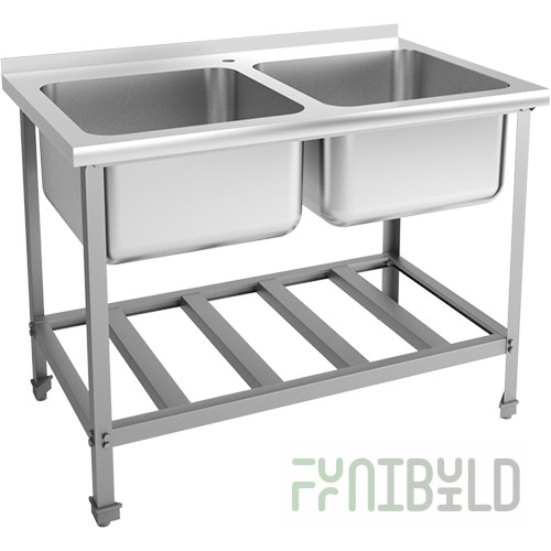 Solid-drawn washing bath EKONOM VMOtsb2-500ETsK with side 1150x700x870 in, (capacity 500x500x300 in)