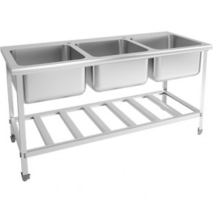 Washing bath, solid-drawn STANDARD VMOts3-500SNK 1700x700x870 in, (capacity 500x500x300 in)