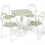 Dining furniture set SHT-T8 (white, table + chairs), 2320x2320x840mm